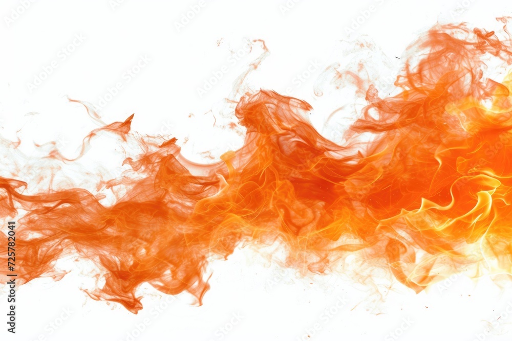 Poster Close-up view of a fire on a white background. Versatile image suitable for various uses
