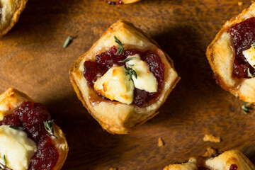 Cranberry Goat Cheese Puff Pastry Appetizer Bites