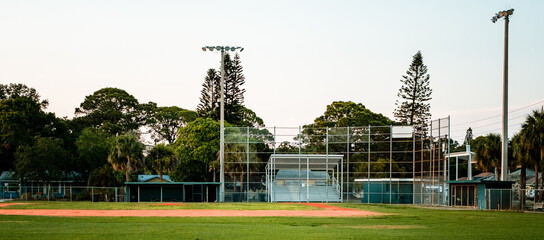 Small town baseball field