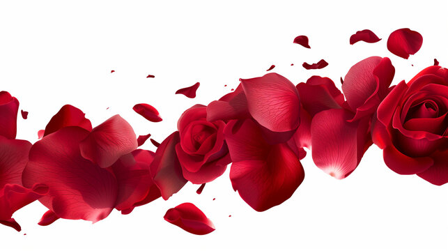 Rose Petal Red on transparent background 