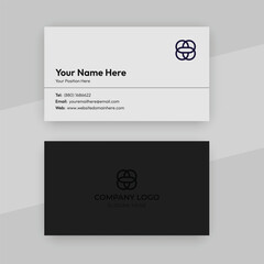 Corporate modern simple business card design vector template