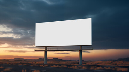 Obraz premium Blank Billboard Against a Sky