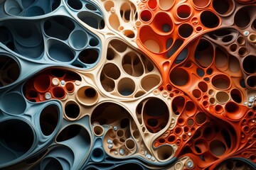 Biomorphic Abstract background. pattern, nature shapes, organic and fluid form concept.