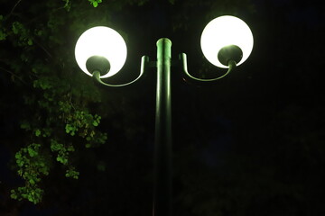 Lamp - lantern for illuminating the area at night.