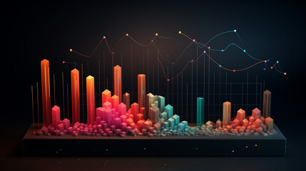 3D Graphs and Charts, Ai generated image