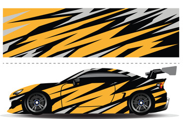 Racing Car wrap graphic abstract background for wrap and vinyl sticker	