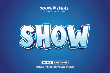 Show text effect style