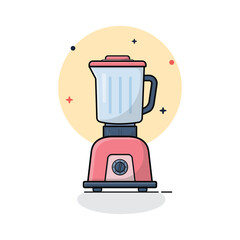Kitchen Blender Vector Illustration. Kitchen Equipment Concept