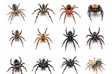 A group of spiders sitting on top of each other. Perfect for illustrating teamwork and unity. Ideal for use in educational materials or articles about insects or nature