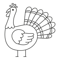 Turkey. Vector hand drawn illustration.
