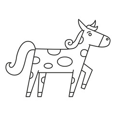 Horse. Vector hand drawn illustration.