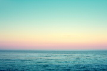 Naklejka premium Serene Seascape with Pastel Sunset