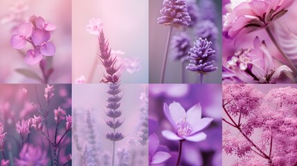 Floral Arrangement Inspiration Mood Board in Purple