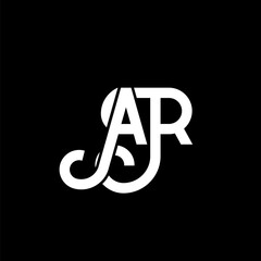 AR letter logo design on black background. AR creative initials letter logo concept. ar letter design. AR white letter design on black background. A R, a r logo