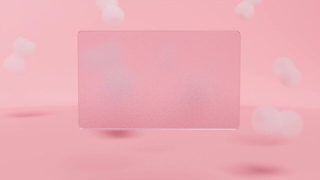 Pink mockup scene clouds glass intro able to loop
