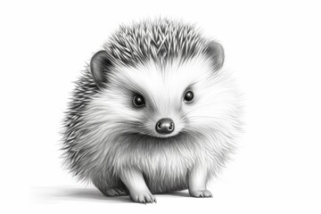 Obraz premium A simple black and white drawing of a hedge. Can be used for various design purposes