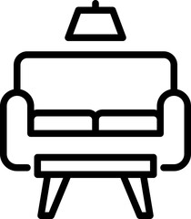 Lamp sofa icon