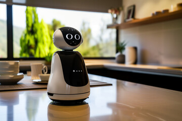 A robot assistant helping with household chores in a modern home, symbolising the role of robotics in everyday life