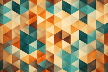 abstract geometric background in shades of teal and orange
