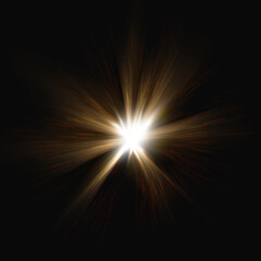 glow star burst flare explosion, shiny light rays overlay, light explosion effect