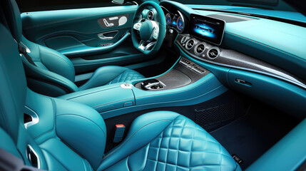 Modern and expensive car interior