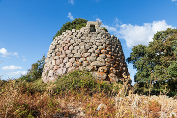 The nuraghe is an ancient megalithic edifice located only in Sardinia, Italy, developed during the nuragic age between 1900 and 730 BC. - 725800052