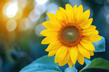 Fototapeta premium flower with a yellow color and a sunflower and a professional overlay on the friendship