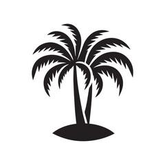 palm tree logo element, palm tree logo template, palm tree logo vector illustration