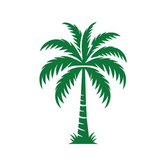 palm tree logo element, palm tree logo template, palm tree logo vector illustration