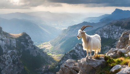 Mountain goat - obrazy, fototapety, plakaty