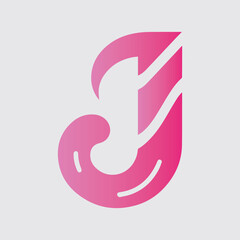 Obraz premium J letter Logo gradient colorful design illustration logo template design, flat letter j logo vectors