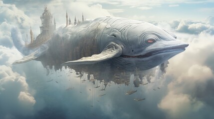 Fototapeta premium Sky Whale Metropolis