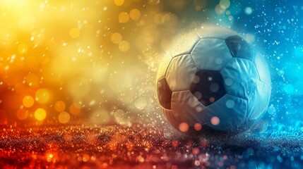 Abstract beautiful background for soccer championship advertising .