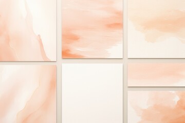 A series of paintings featuring vibrant orange and white colors. Perfect for adding a pop of color to any space