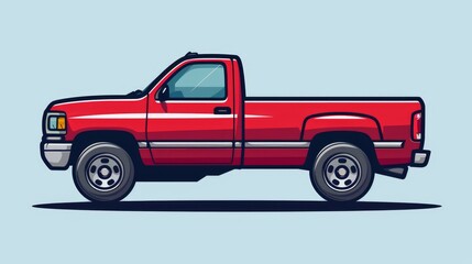Fototapeta na wymiar pick up truck logo design vector
