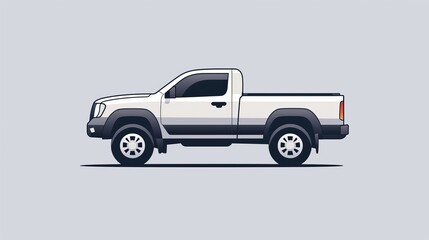 pick up truck logo design vector - obrazy, fototapety, plakaty