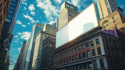 A mock-up screen background for various billboards and information, providing a versatile template for digital display and advertising in an urban environment