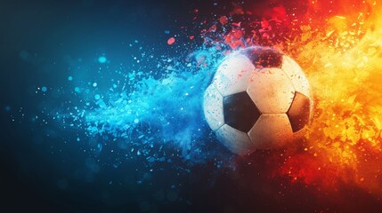 Naklejka premium Abstract beautiful background for soccer championship advertising .