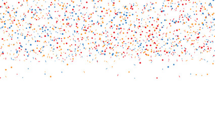 Colorful confetti on transparent background, holiday celebration and festival, fun decoration.