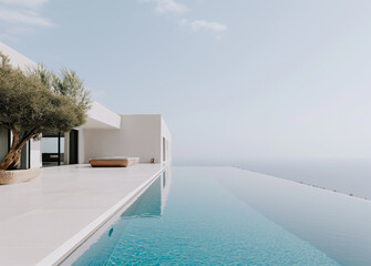 luxury swimming pool in greece