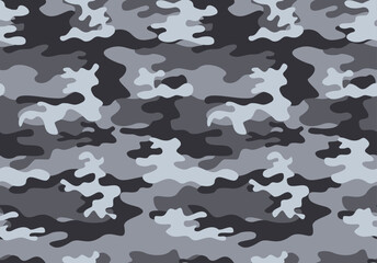 
Camouflage gray vector background, pattern repeat, fashionable fabric texture.