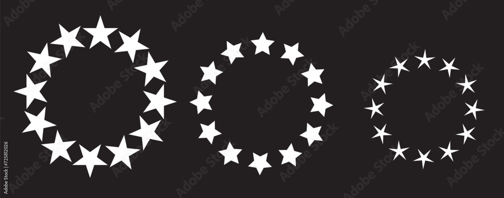 Canvas Prints star in circle isolated on white background vector illustration. stars in round circular emblem