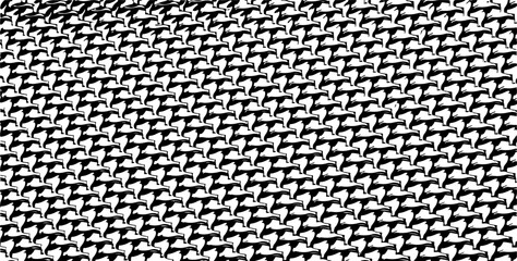 Vector fabric texture. Distressed texture of weaving fabric. Grunge background. Abstract halftone vector illustration. Overlay to create interesting effect and depth. Black isolated on white. EPS10.