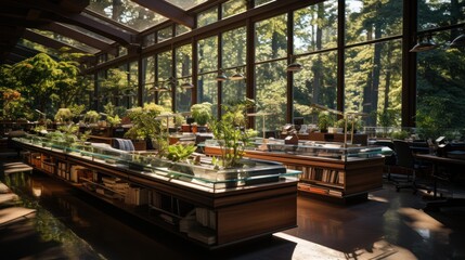 Naklejka premium reading in public libraries fostered