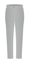 Grey  chino pants. vector illustration