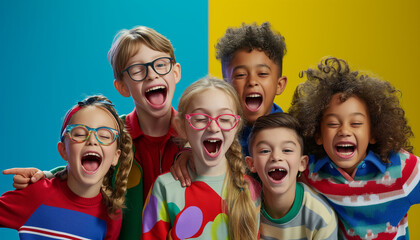 Group of smilling child