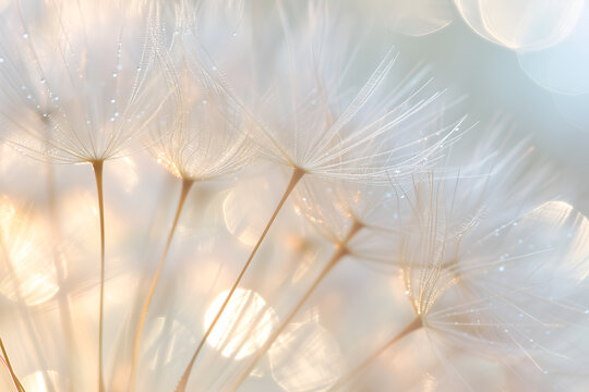 Close up macro photography of a dandelion. Very detailed macro photography
