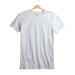 Photo of clean white t-shirt without background. Ready for mockup