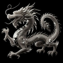 Obraz premium a dragon made by diamond