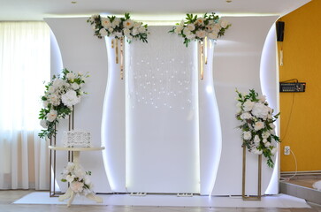 Wedding decoration glossy photo zone